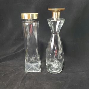 \ 2 MCM Atomic Liquor Bottles Post Prohibition Bottles with Government Markings